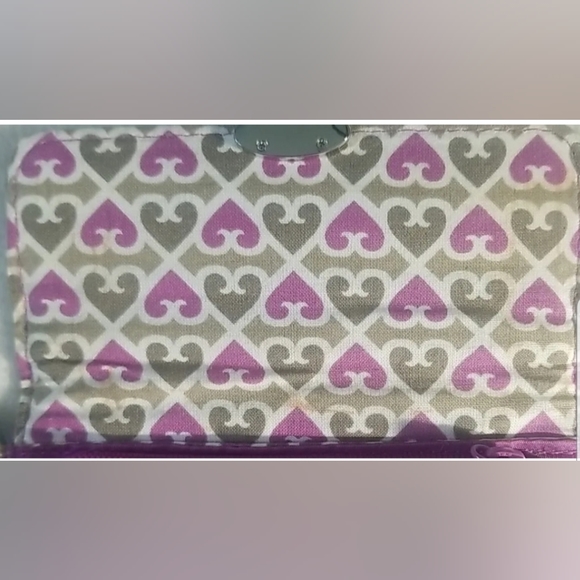 Used Vera Bradley Floral Leaves Bifold with ID Holder Clip Lock Purse Wallet - Picture 4 of 4